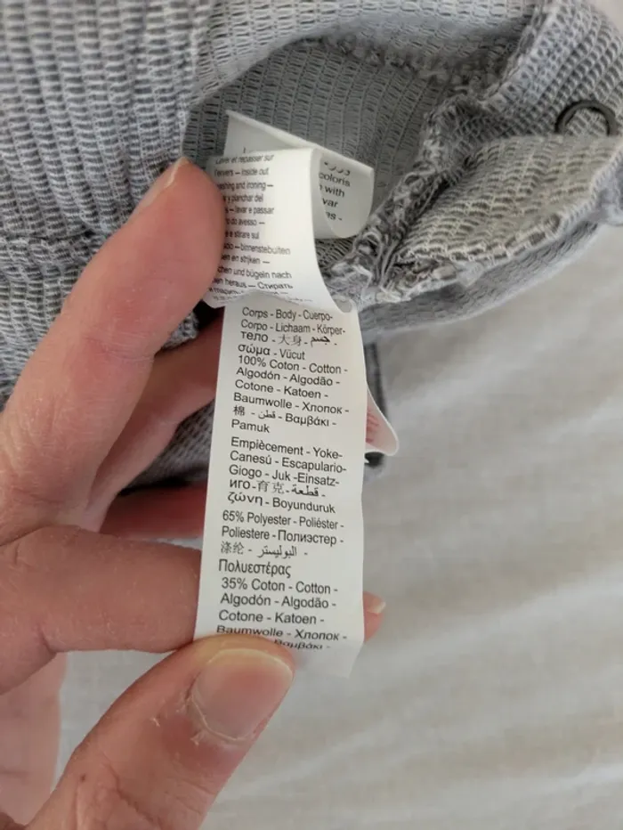 Salopette Courte Orchestra - 6 mois (67 cm) - Gris Gaufré Chic - photo numéro 5