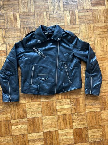 Veste Simili-Cuir Zara Black 🖤 - Taille XL - État Impeccable