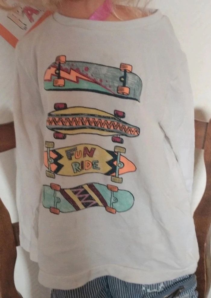 Tee shirt manches longues motif skate - photo numéro 3