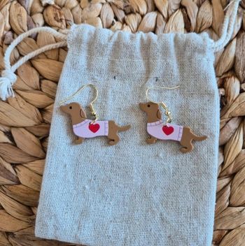 Boucles d'oreilles teckel 
