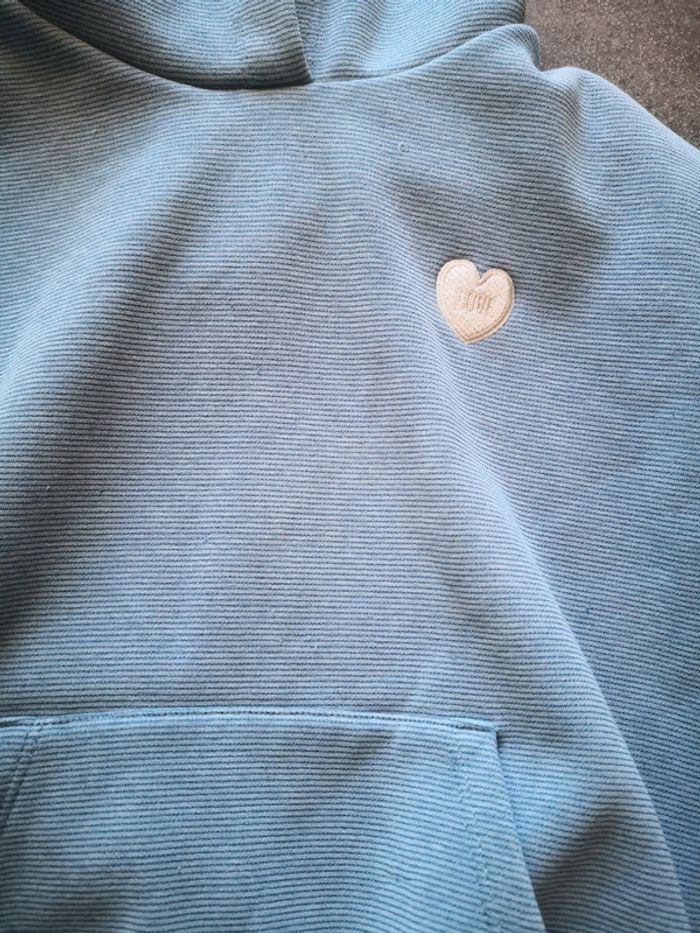 Pull à capuche bleu okaidi 8 ans - photo numéro 4