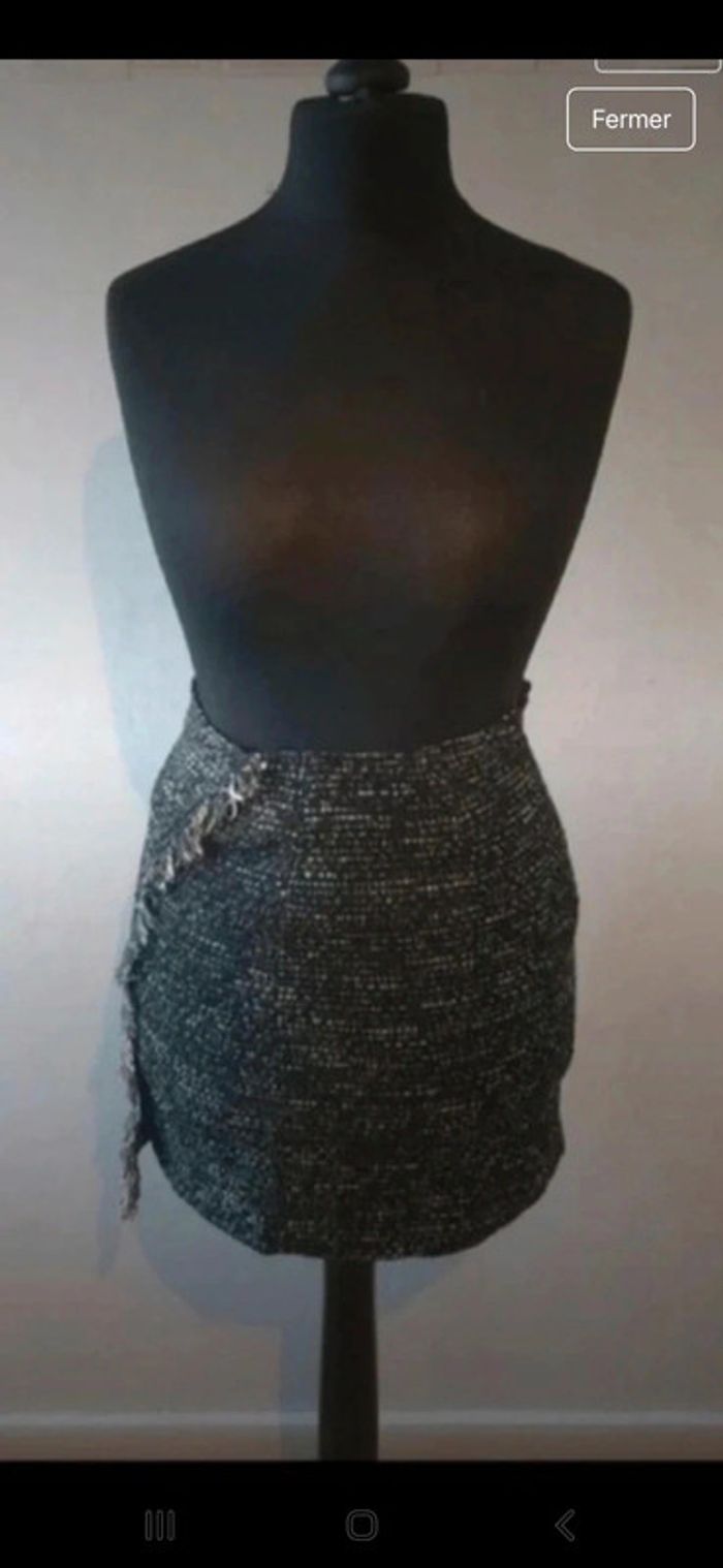 Jupe noir grisé