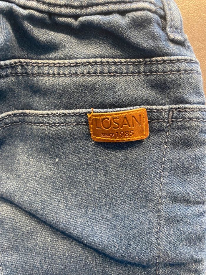 Short bermuda bleu denim Losan taille 5 ans - photo numéro 3