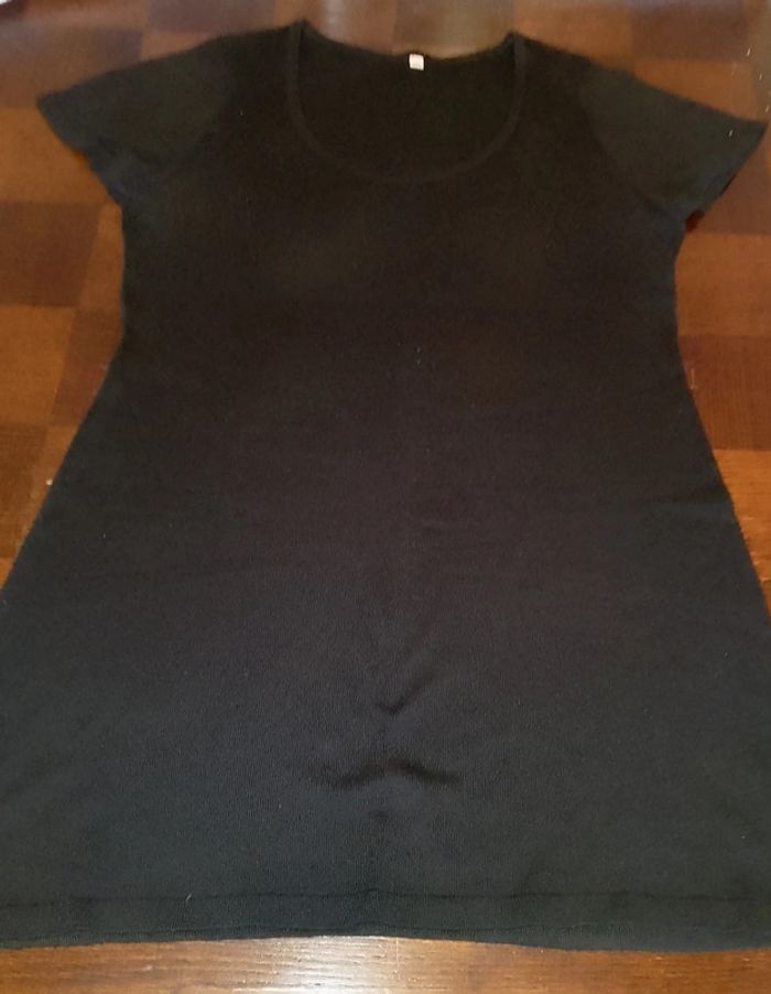 Robe pull manche courte noir. - photo numéro 2