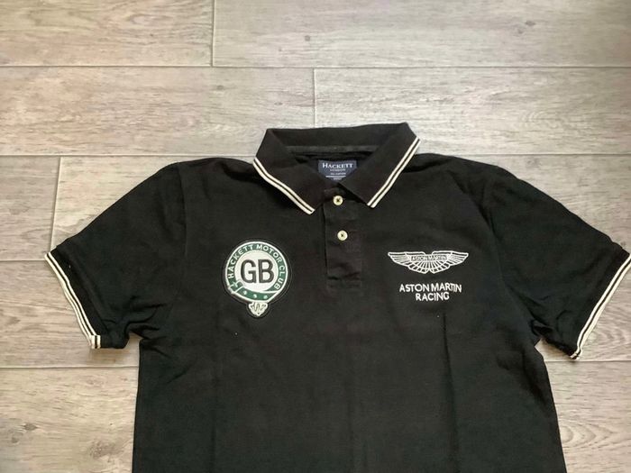 Polo noir et blanc  Hackett aston martin racing  Taille S - photo numéro 5
