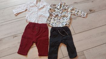 Lot pantalons et chemises 6 mois