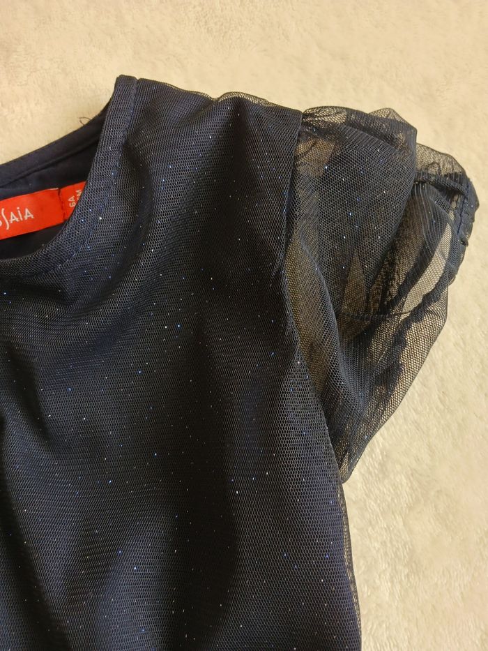 Robe brillante bleue marine 6 ans fille - photo numéro 4