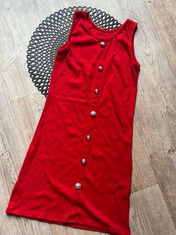 Robe sans manche côtelé