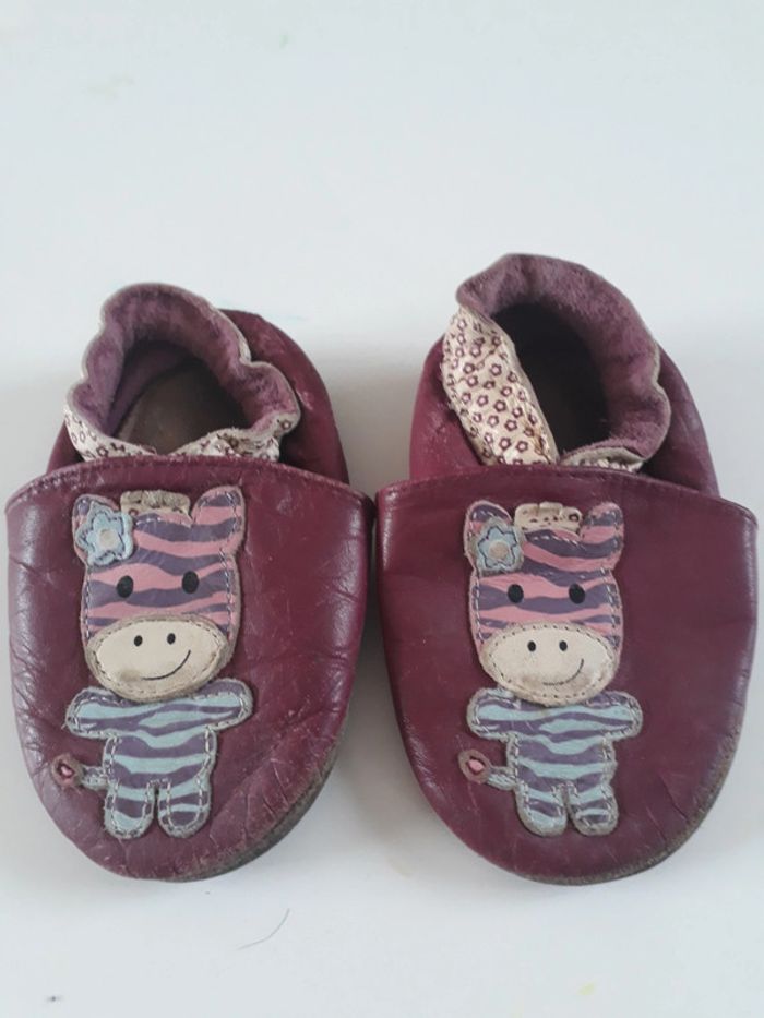 Chaussons cuir 6-12 mois