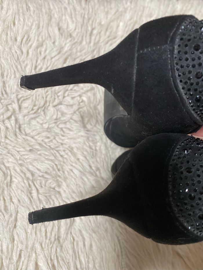 Chaussures à talons aiguilles daim strass noir 37 Bestelle - photo numéro 4