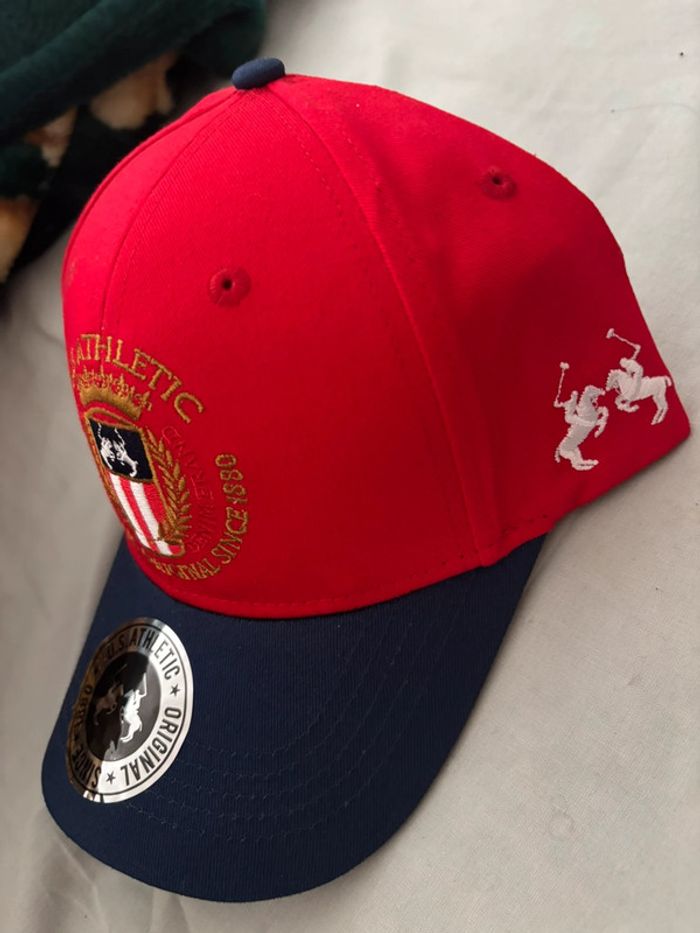 Casquette US Athletic original rouge et bleu - photo numéro 2
