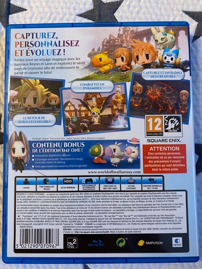 World of final fantasy édition day one, PS4 - photo numéro 3