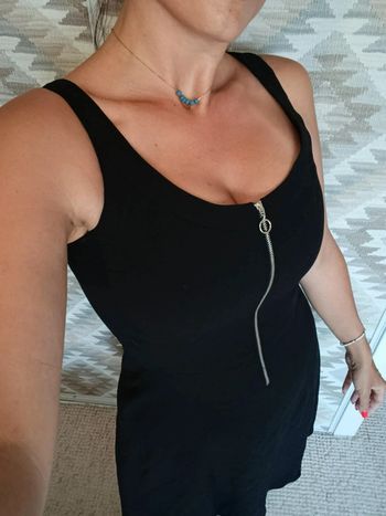 Robe noir Caroll 38 detail zip devant tout le long