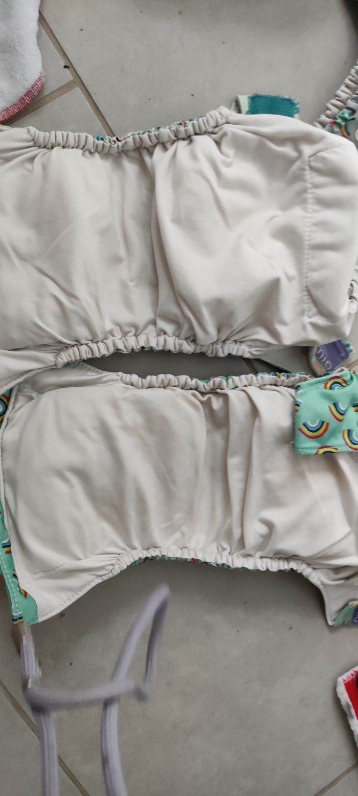 Lot couche lavable insert et sac a couche - photo numéro 2