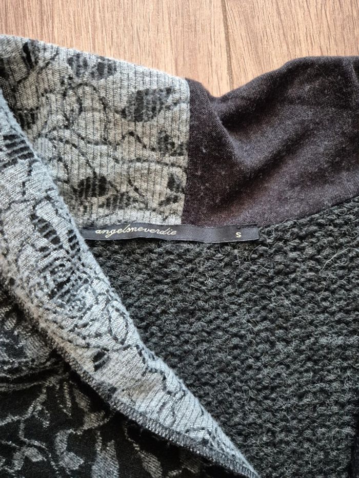 Robe pull grise originale manches longues - photo numéro 4