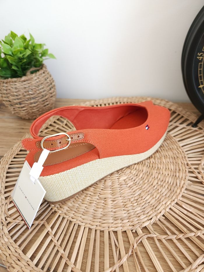 Espadrilles Sandales compensées en toile Tommy Hilfiger Pointure 39 - photo numéro 6
