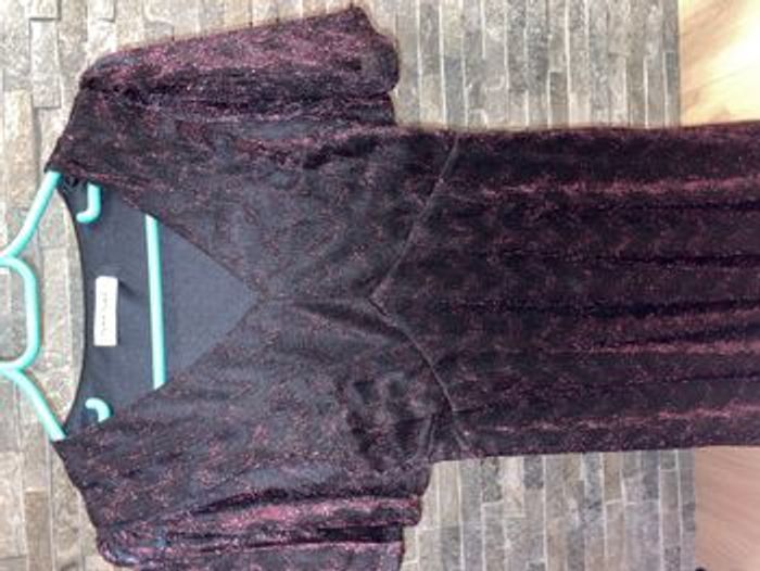 Robe Naf Naf Noire avec Paillettes Rouge Taille 34 / XS Etat neuve - photo numéro 2