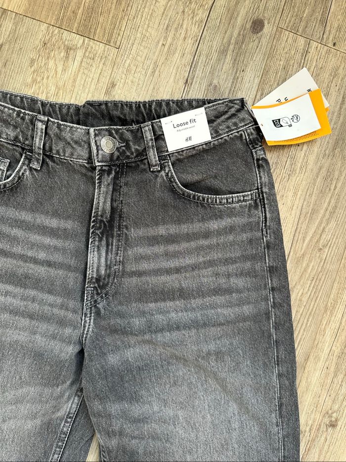 Jean gris noir loose fit h&m 13/14 ans h&m garçon - photo numéro 3