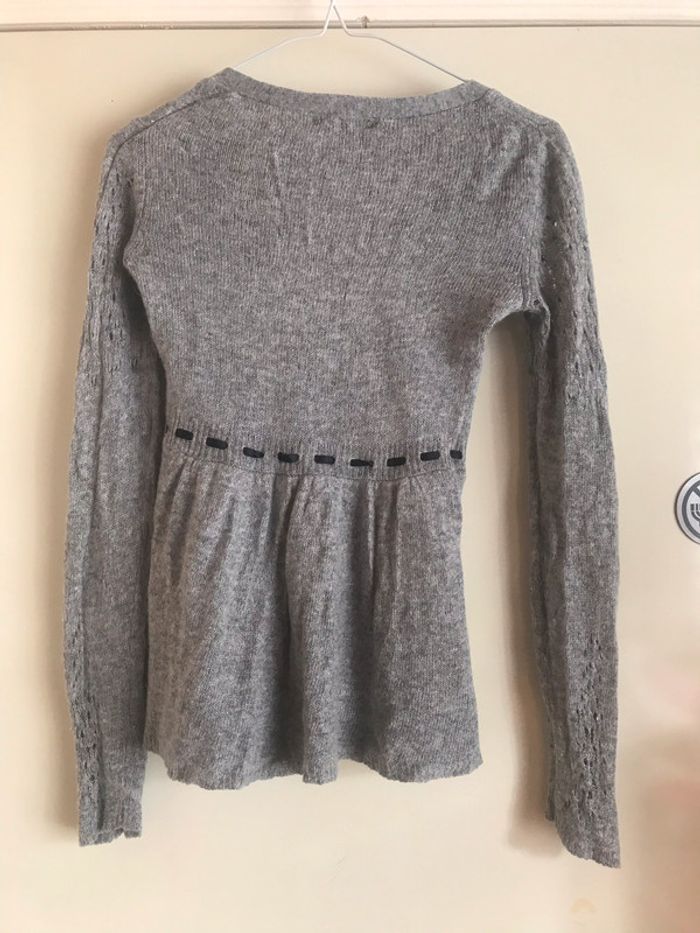 Pull Mango gris avec cordelette - photo numéro 3
