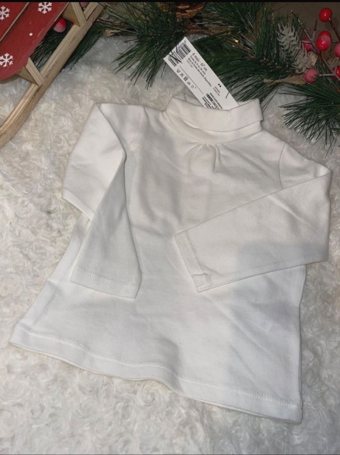 Teeshirt manche long col roulé bébé mixte Bout’chou 6 mois