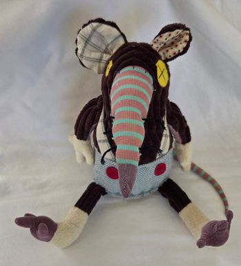 Doudou peluche Rat Ratos 33 cm - Deglingos original