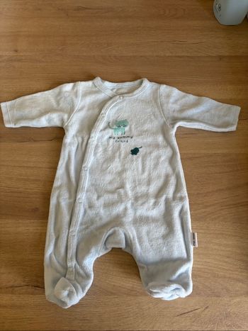 Pyjama velours naissance