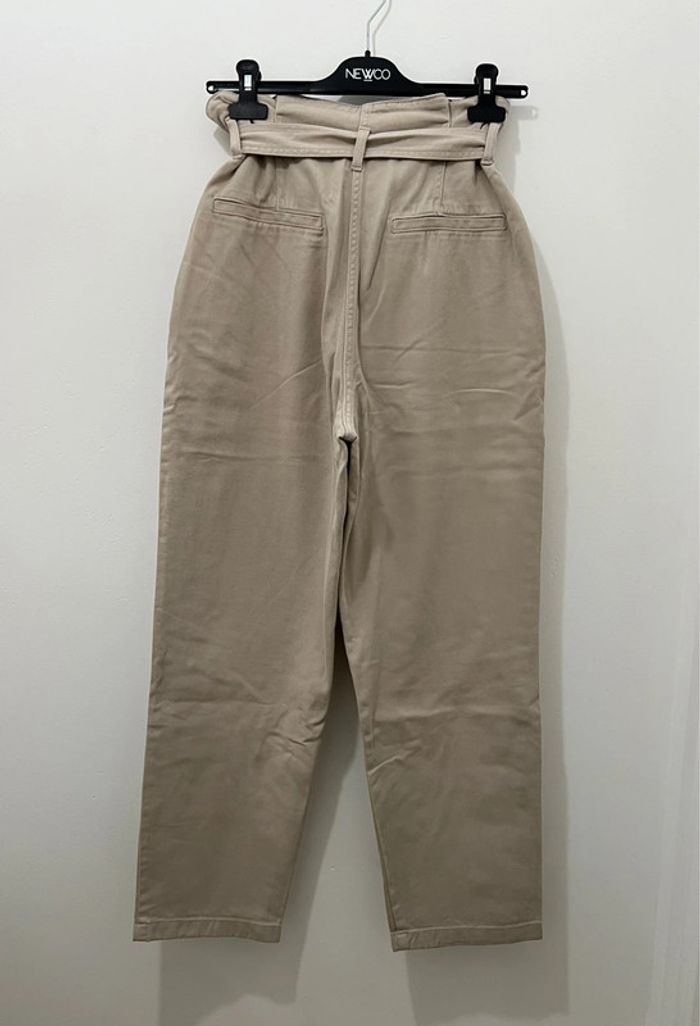Pantalon paper bag beige - photo numéro 5