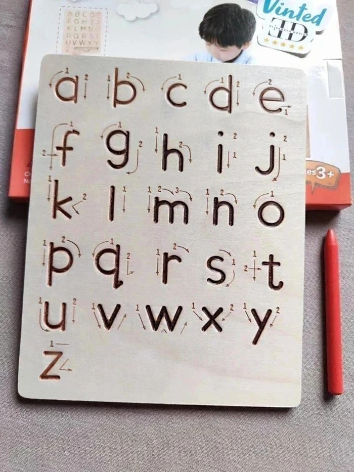 Tablette d'écriture en bois double face - photo numéro 3
