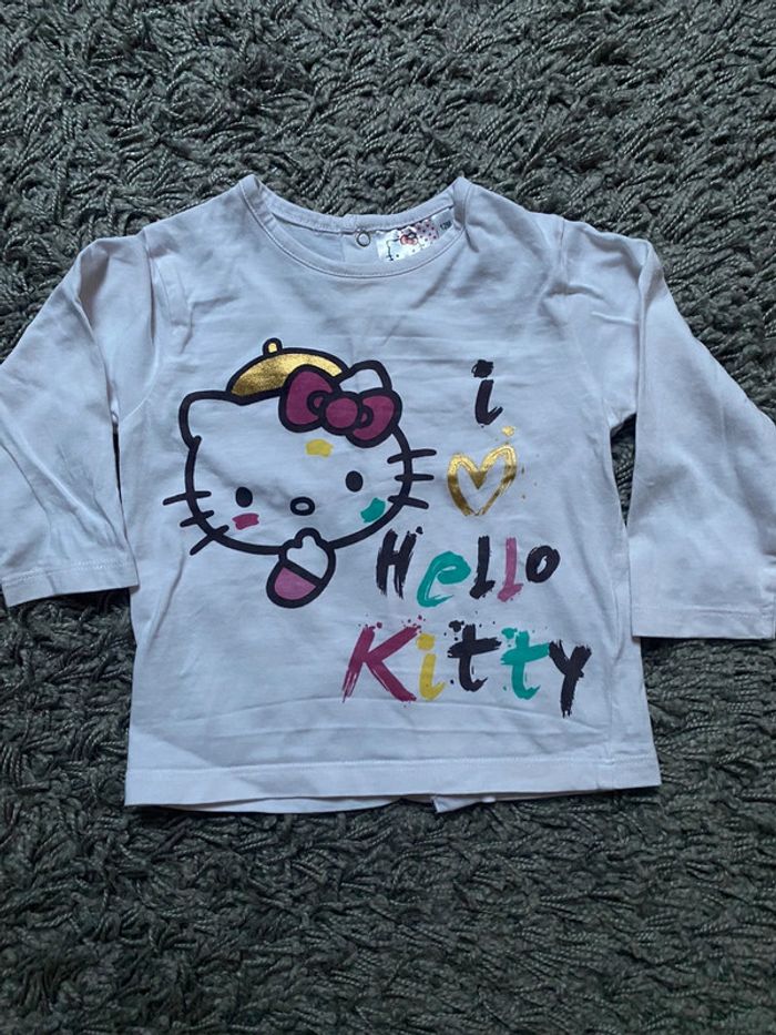 T-shirt manches longues, pressions Hello Kitty 12mois 1an