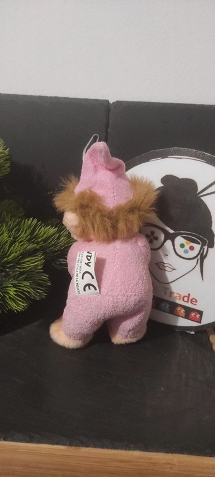 peluche doudou Fille Rose Marron biberon sandy ancien vintage Châtelain Blanc - photo numéro 2
