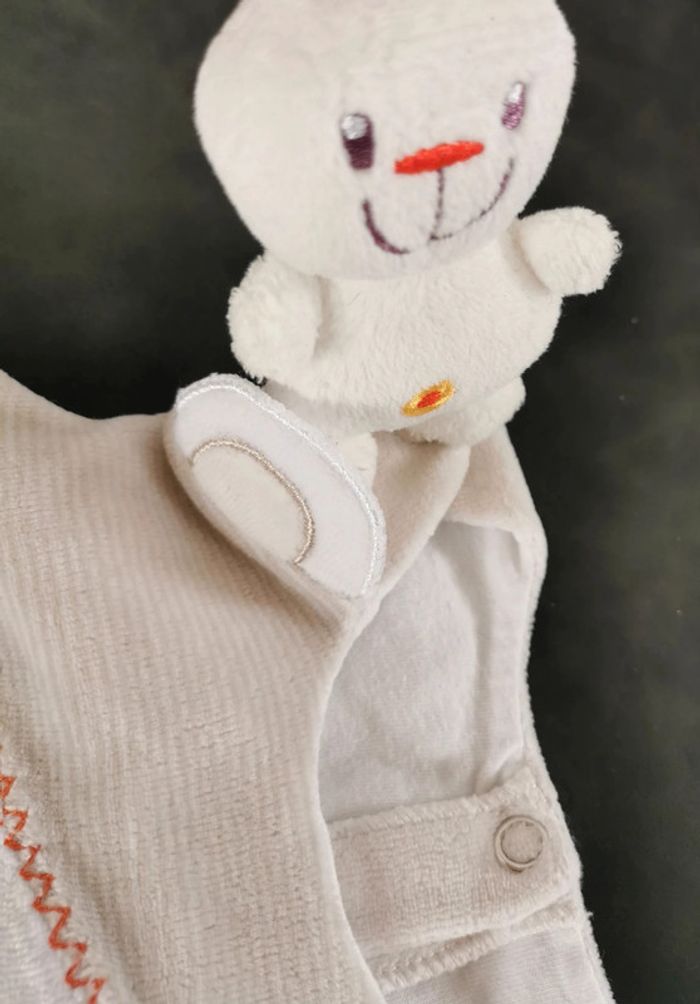 Pyjama 👣 sans manche, 1mois, velours, grenouillère - photo numéro 6