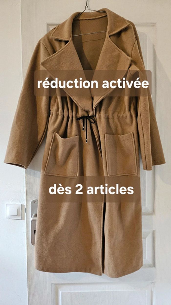 Manteau mi saison long taille unique