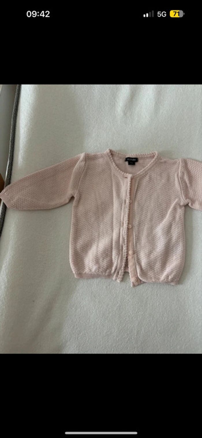Gilet rose bébé fille taille 1mois - photo numéro 2