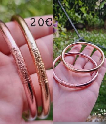 Bracelets Bouddhistes Mantra – Taille XXS – Couleurs champagne & rose – 20€