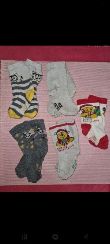 Lots de 5 paires de chaussettes pointure 18/20