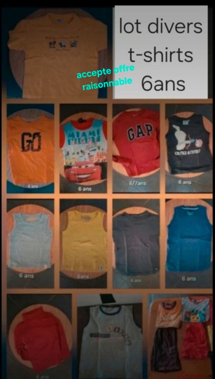Lot divers t-shirts garcon 6 ans