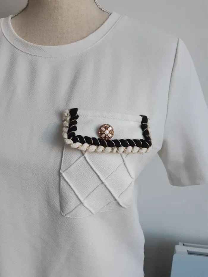 Tee shirt blanc Dazy T40 - photo numéro 2