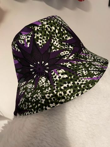 Bob réversible wax vert et violet 60 cm