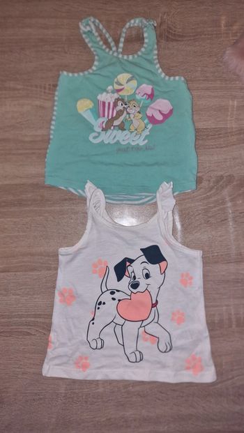 Lot de 2 débardeurs 18 mois