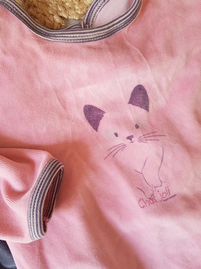 Lot de 2 pyjamas velours fille 24mois petit bateau neufs - photo numéro 6
