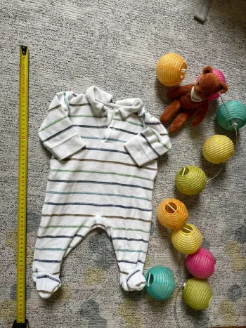 Pyjama velours rayé