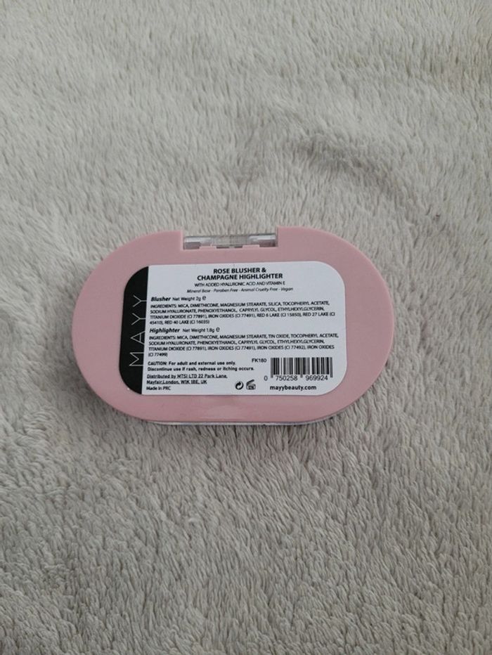 Palette duo blush/highlighter Natural Pink Mayy - photo numéro 2