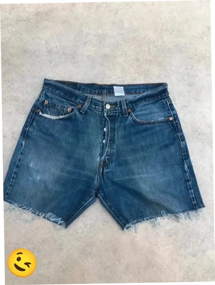 Short Levi's 501 W30 FR40 Bleu Femme Women #SHO41 - photo numéro 2