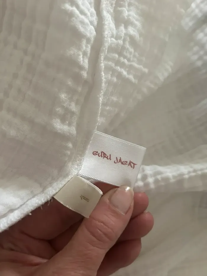 Guru jagat robe longue blanche coton volante , femme, taille 1/36 - photo numéro 9