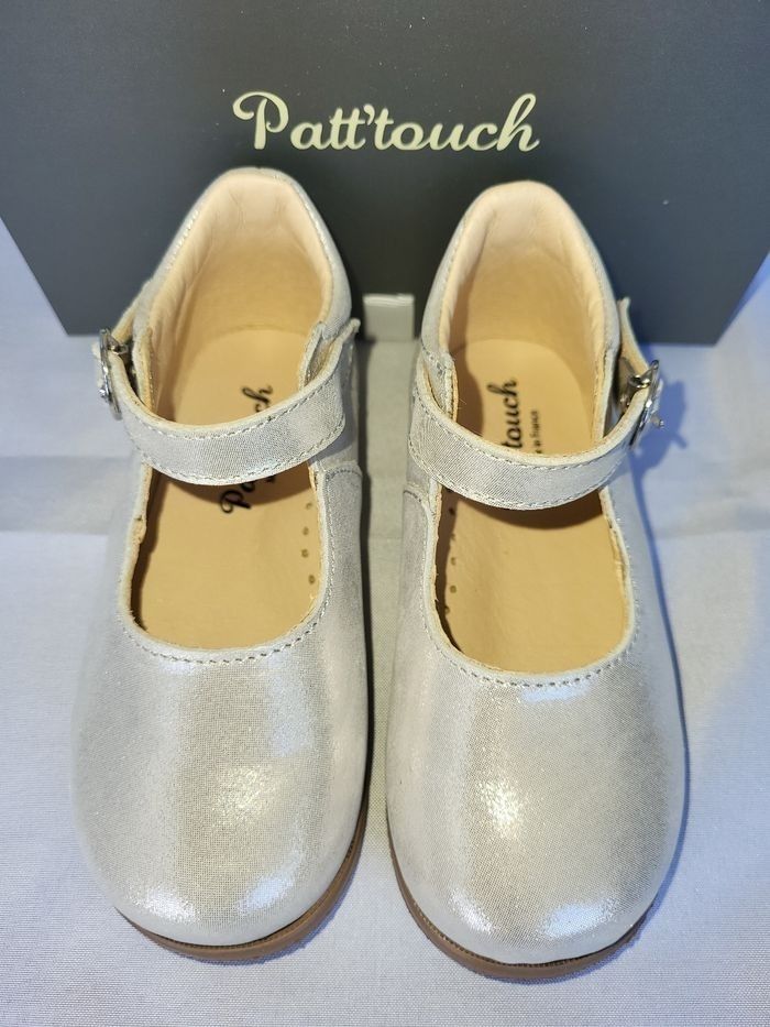 Chaussures charles IX fille en cuir crème irisé Point 22  Made in France 🇨🇵 - photo numéro 5