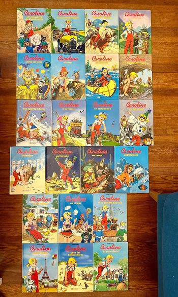 Lot exceptionnel de 22 livres bd albums Caroline état satisfaisant Pierre Probst années 90