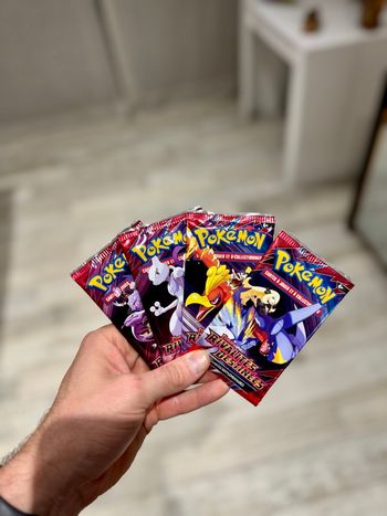 Lot de 4 Boosters Artset Pokémon Écarlate et Violet EV10 Rivalités des Destinées - Neuf Scellé