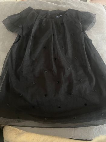 Robe noir dentelle fille 