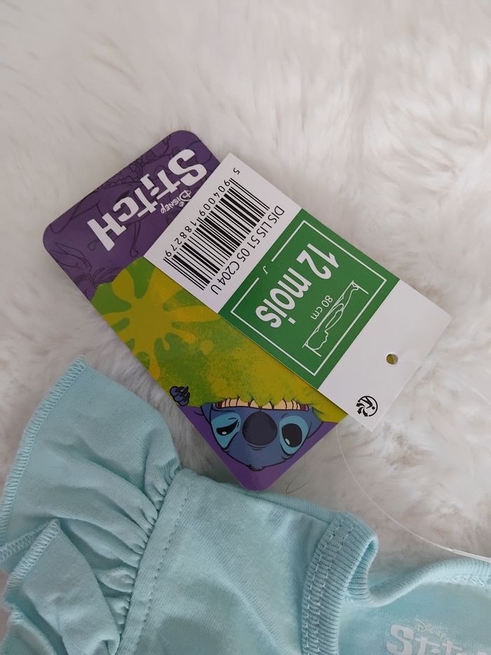 2 combishorts été fille, Stitch, Disney, neufs, 12 mois - photo numéro 4