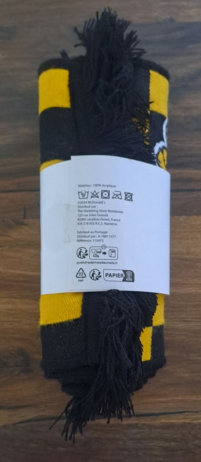 Écharpe noire et jaune Ligue 1 Macdonald - photo numéro 2
